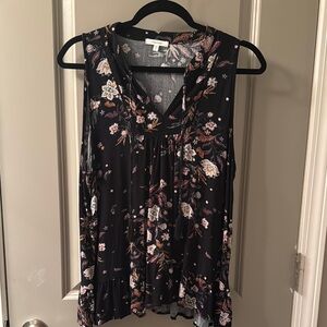 Maurices Black Pleated Relaxed Blouse